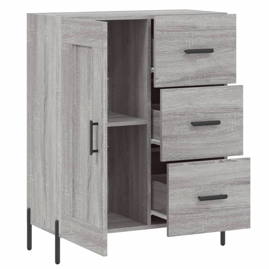 Credenza Grigio Sonoma 69,5x34x90 cm in Legno Multistrato - homemem39