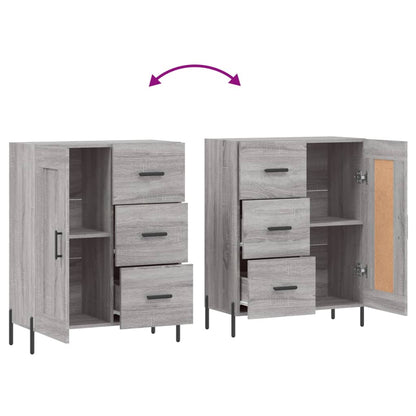 Credenza Grigio Sonoma 69,5x34x90 cm in Legno Multistrato - homemem39