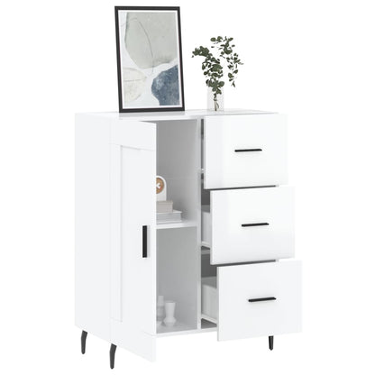 Credenza 69,5x34x90 cm in Legno Multistrato Bianco Lucido - homemem39