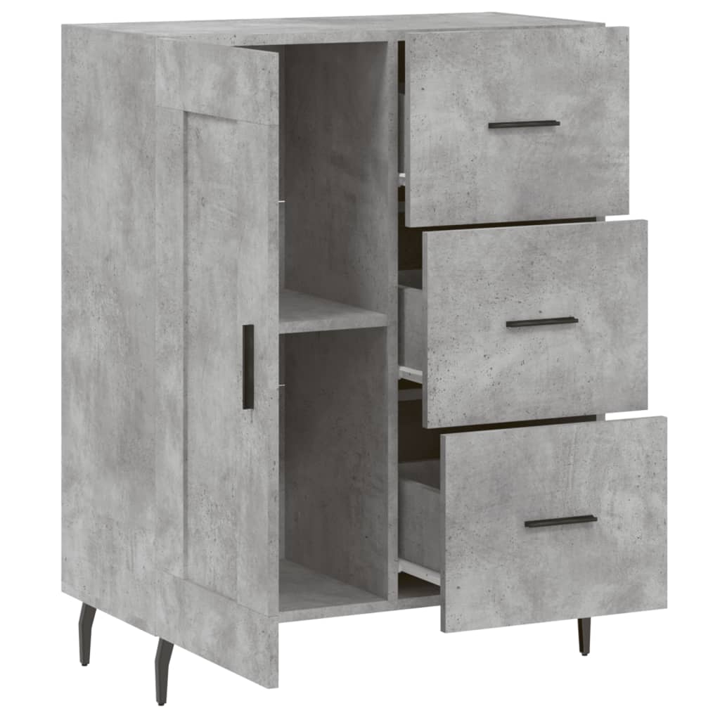 Credenza Grigio Cemento 69,5x34x90 cm in Legno Multistrato - homemem39