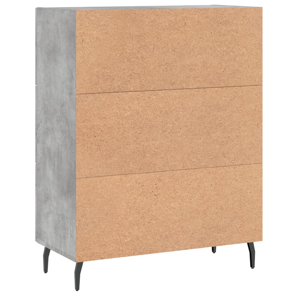 Credenza Grigio Cemento 69,5x34x90 cm in Legno Multistrato - homemem39