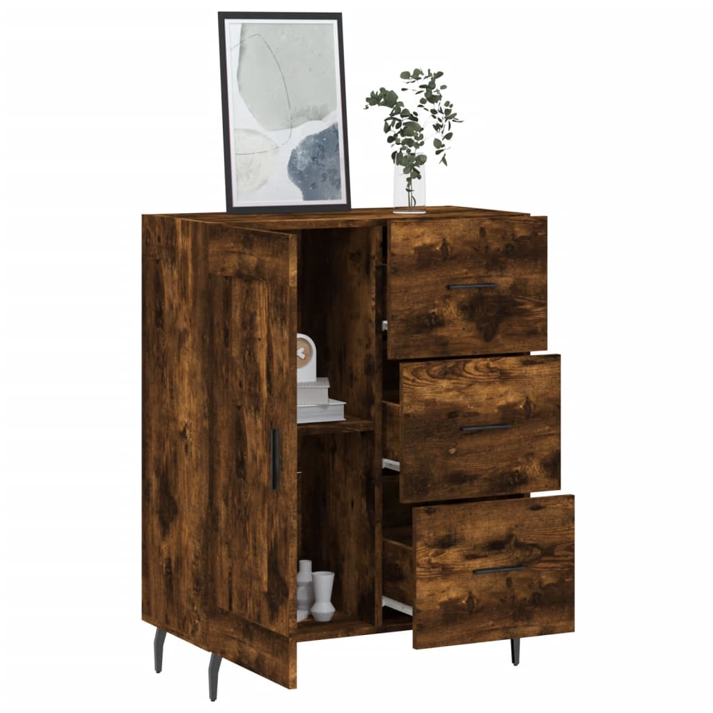 Credenza Rovere Fumo 69,5x34x90 cm in Legno Multistrato - homemem39