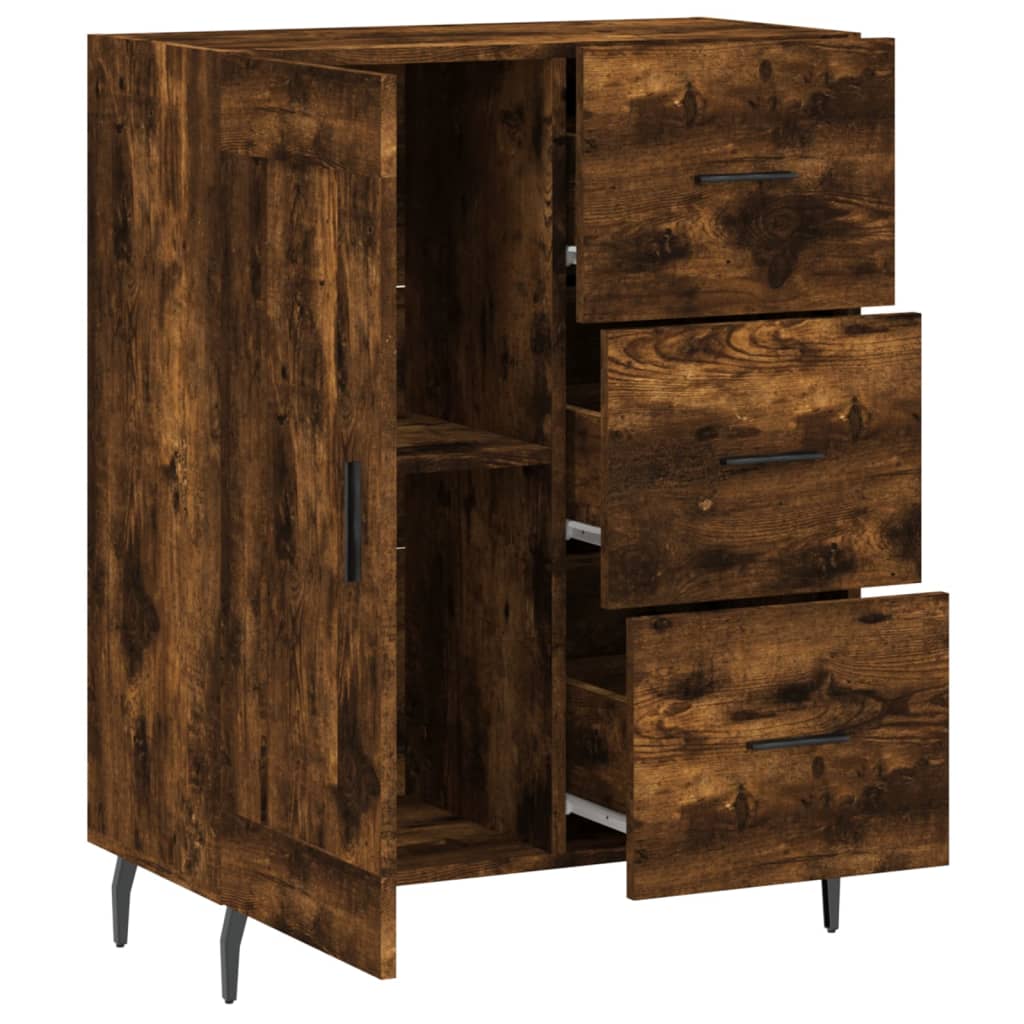 Credenza Rovere Fumo 69,5x34x90 cm in Legno Multistrato - homemem39