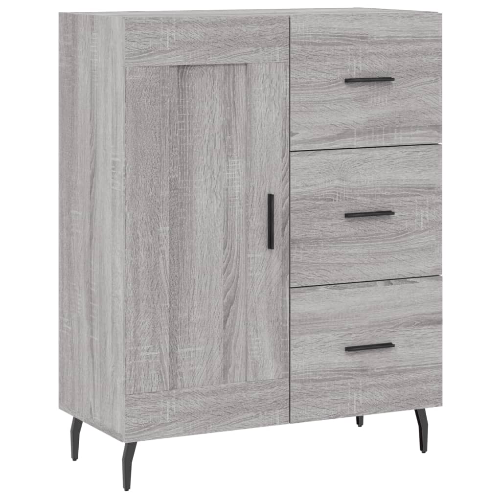 Credenza Grigio Sonoma 69,5x34x90 cm in Legno Multistrato - homemem39