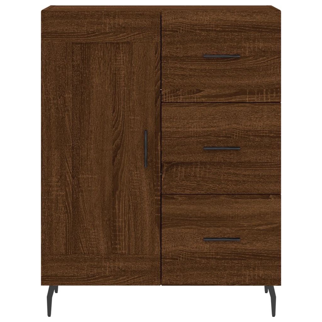 Credenza Rovere Marrone 69,5x34x90 cm in Legno Multistrato - homemem39