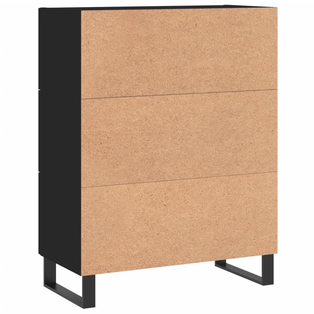 Credenza Nera 69,5x34x90 cm in Legno Multistrato - homemem39