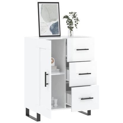 Credenza 69,5x34x90 cm in Legno Multistrato Bianco Lucido - homemem39