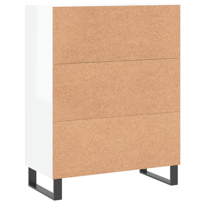 Credenza 69,5x34x90 cm in Legno Multistrato Bianco Lucido - homemem39