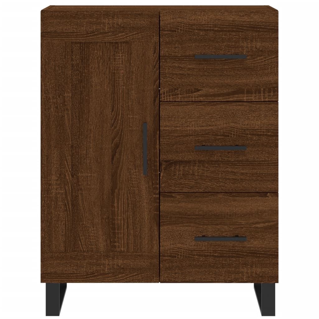 Credenza Rovere Marrone 69,5x34x90 cm in Legno Multistrato - homemem39