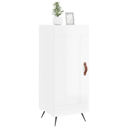 Credenza Bianco Lucido 34,5x34x90 cm in Legno Multistrato - homemem39