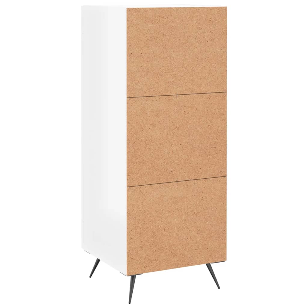 Credenza Bianco Lucido 34,5x34x90 cm in Legno Multistrato - homemem39