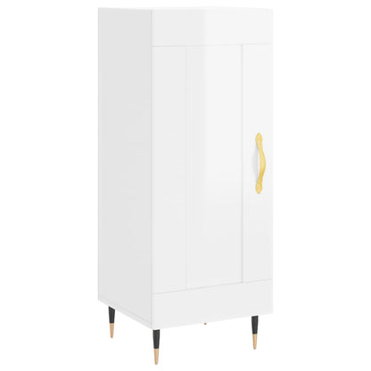 Credenza Bianco Lucido 34,5x34x90 cm in Legno Multistrato - homemem39