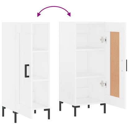 Credenza Bianca 34,5x34x90 cm in Legno Multistrato - homemem39