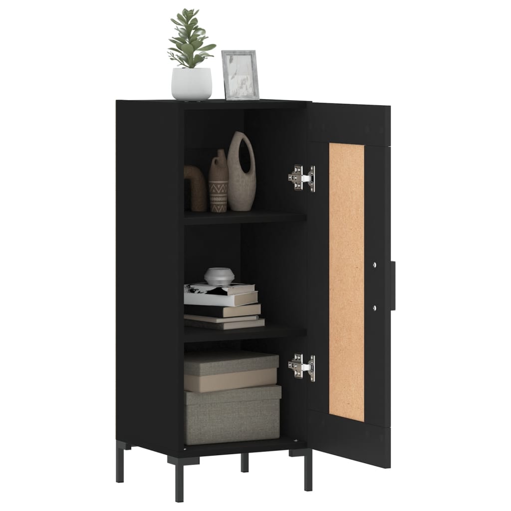 Credenza Nero 34,5x34x90 cm in Legno Multistrato - homemem39