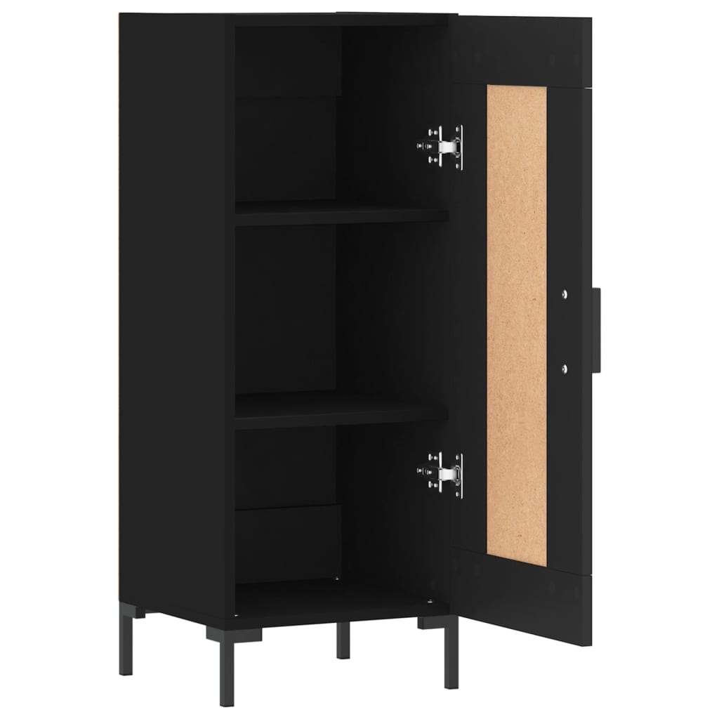 Credenza Nero 34,5x34x90 cm in Legno Multistrato - homemem39