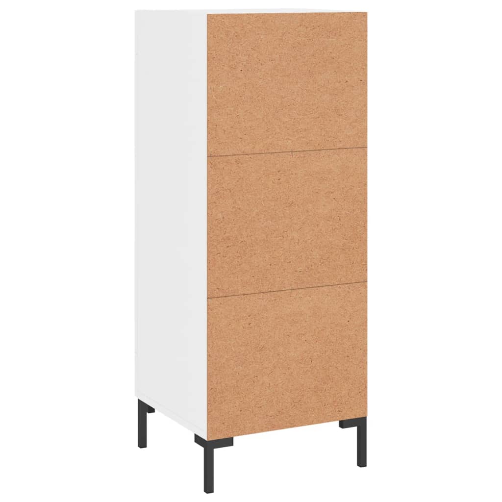 Credenza Bianco Lucido 34,5x34x90 cm in Legno Multistrato - homemem39