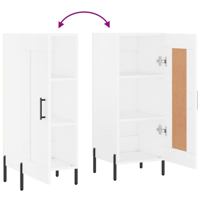 Credenza Bianca 34,5x34x90 cm in Legno Multistrato - homemem39