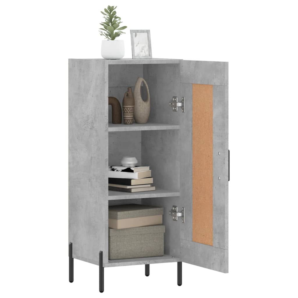 Credenza Grigio Cemento 34,5x34x90 cm in Legno Multistrato - homemem39