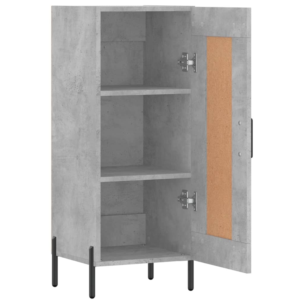 Credenza Grigio Cemento 34,5x34x90 cm in Legno Multistrato - homemem39