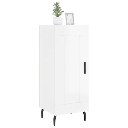 Credenza Bianco Lucido 34,5x34x90 cm in Legno Multistrato - homemem39