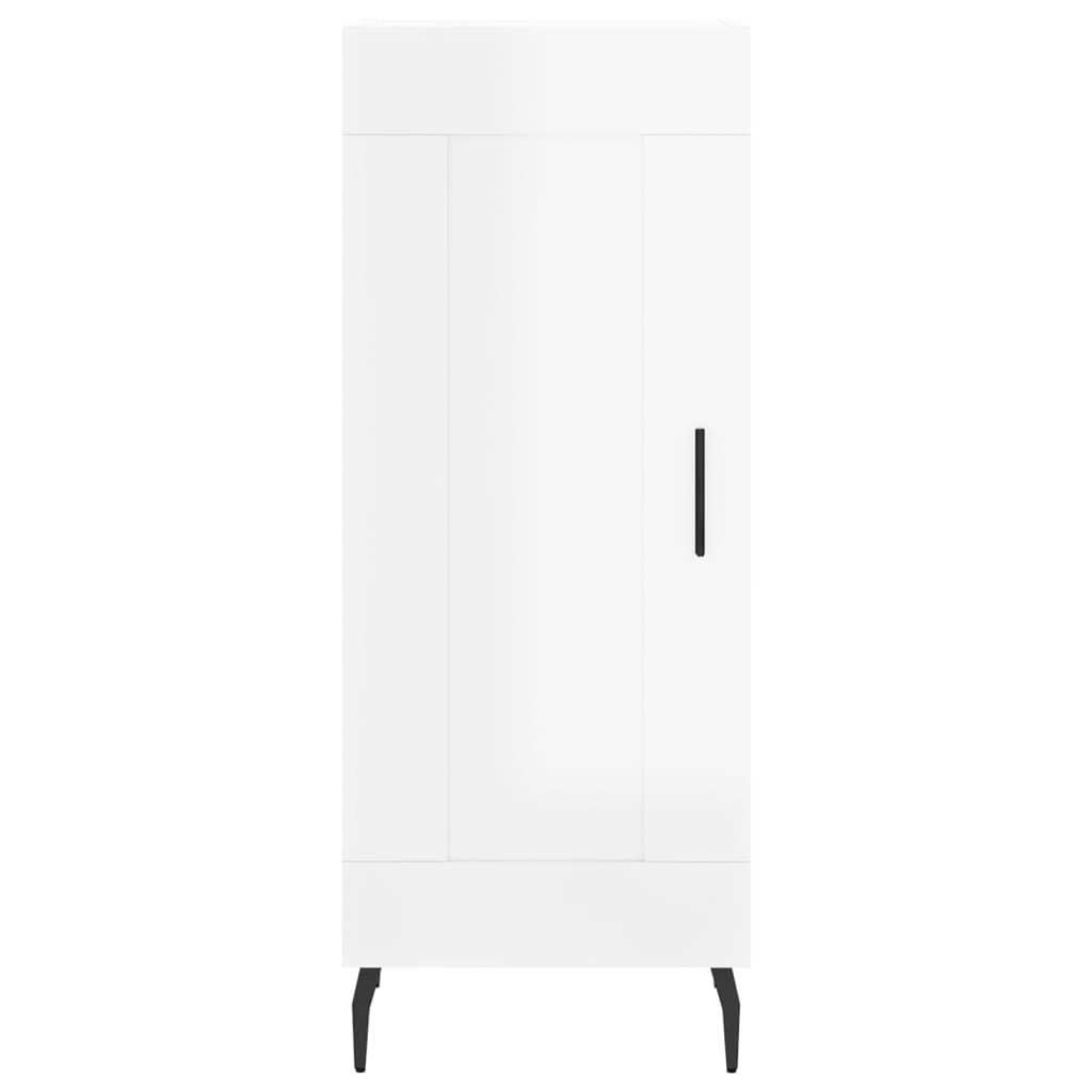 Credenza Bianco Lucido 34,5x34x90 cm in Legno Multistrato - homemem39