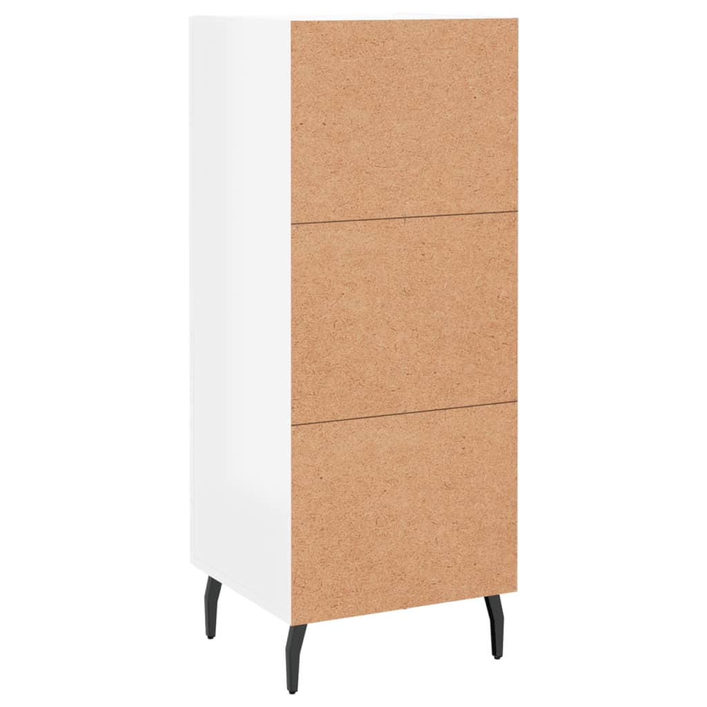 Credenza Bianco Lucido 34,5x34x90 cm in Legno Multistrato - homemem39