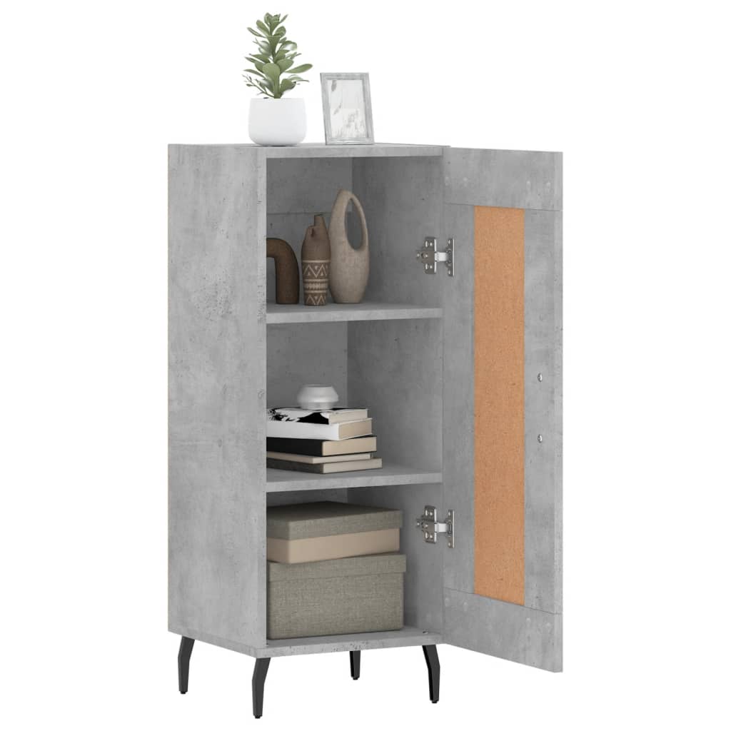 Credenza Grigio Cemento 34,5x34x90 cm in Legno Multistrato - homemem39