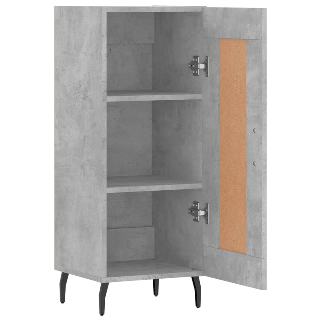 Credenza Grigio Cemento 34,5x34x90 cm in Legno Multistrato - homemem39