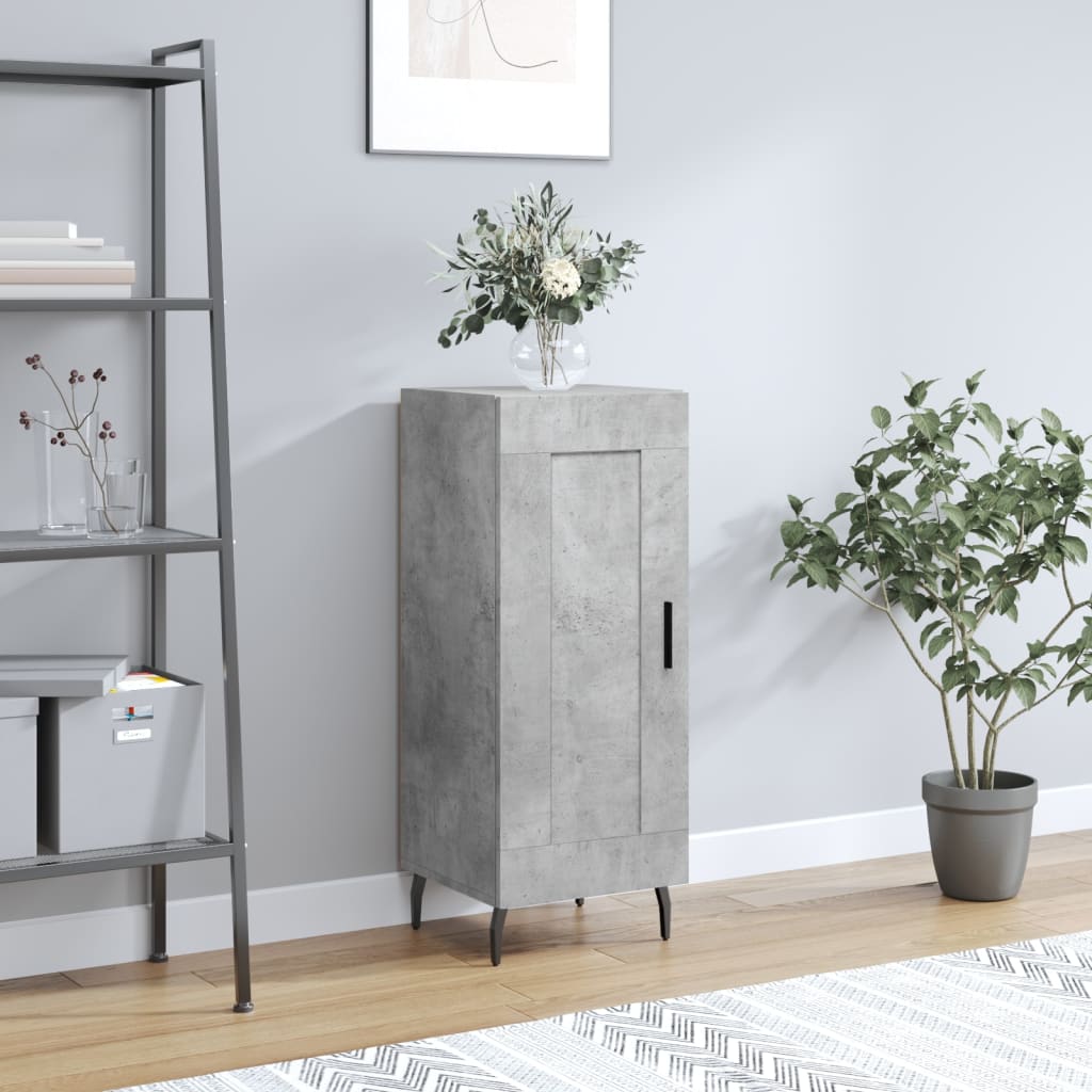 Credenza Grigio Cemento 34,5x34x90 cm in Legno Multistrato - homemem39