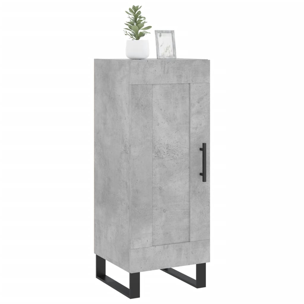 Credenza Grigio Cemento 34,5x34x90 cm in Legno Multistrato - homemem39