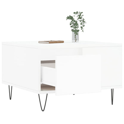Tavolino da Salotto Bianco 55x55x36,5 cm in Legno Multistrato - homemem39