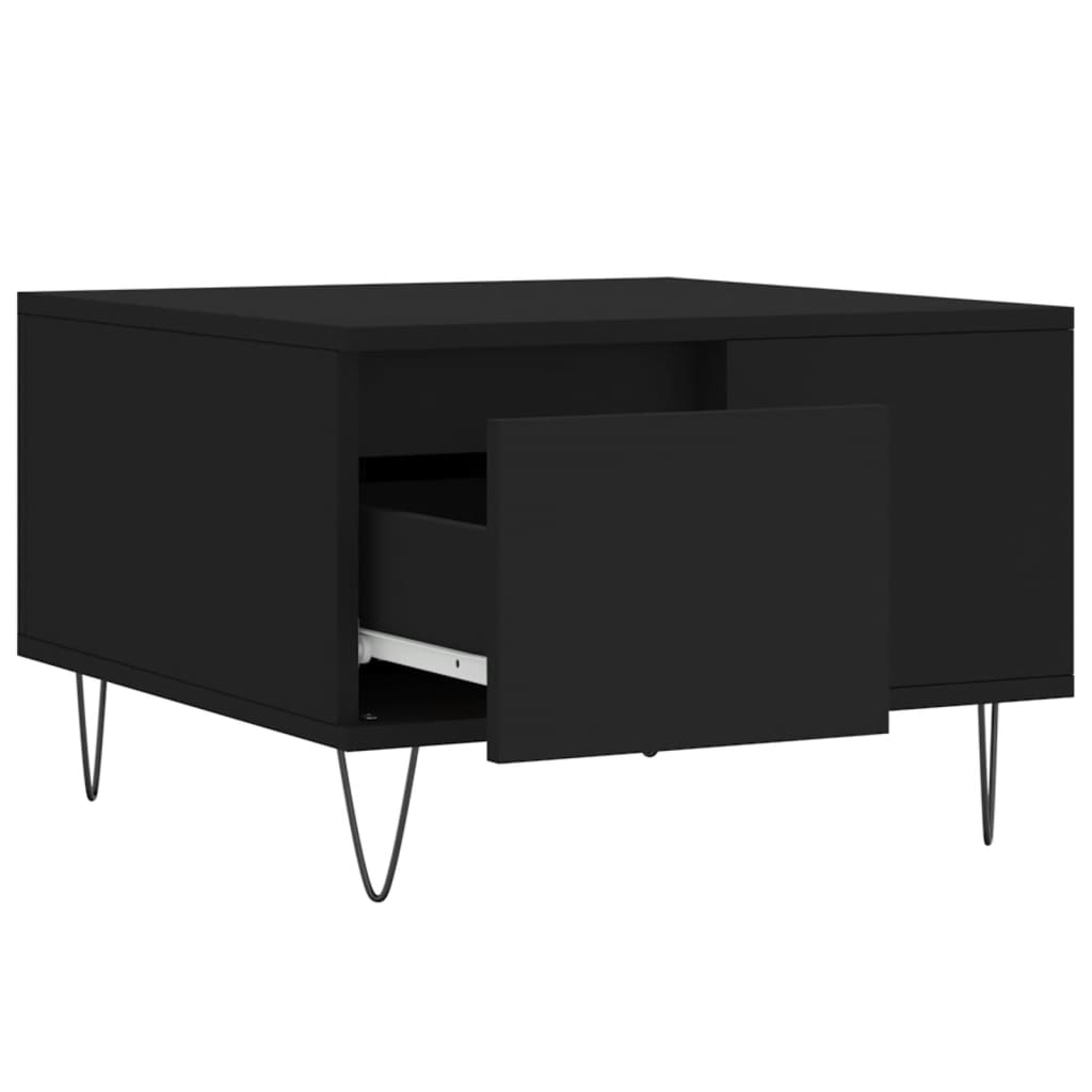 Tavolino da Salotto Nero 55x55x36,5 cm in Legno Multistrato - homemem39