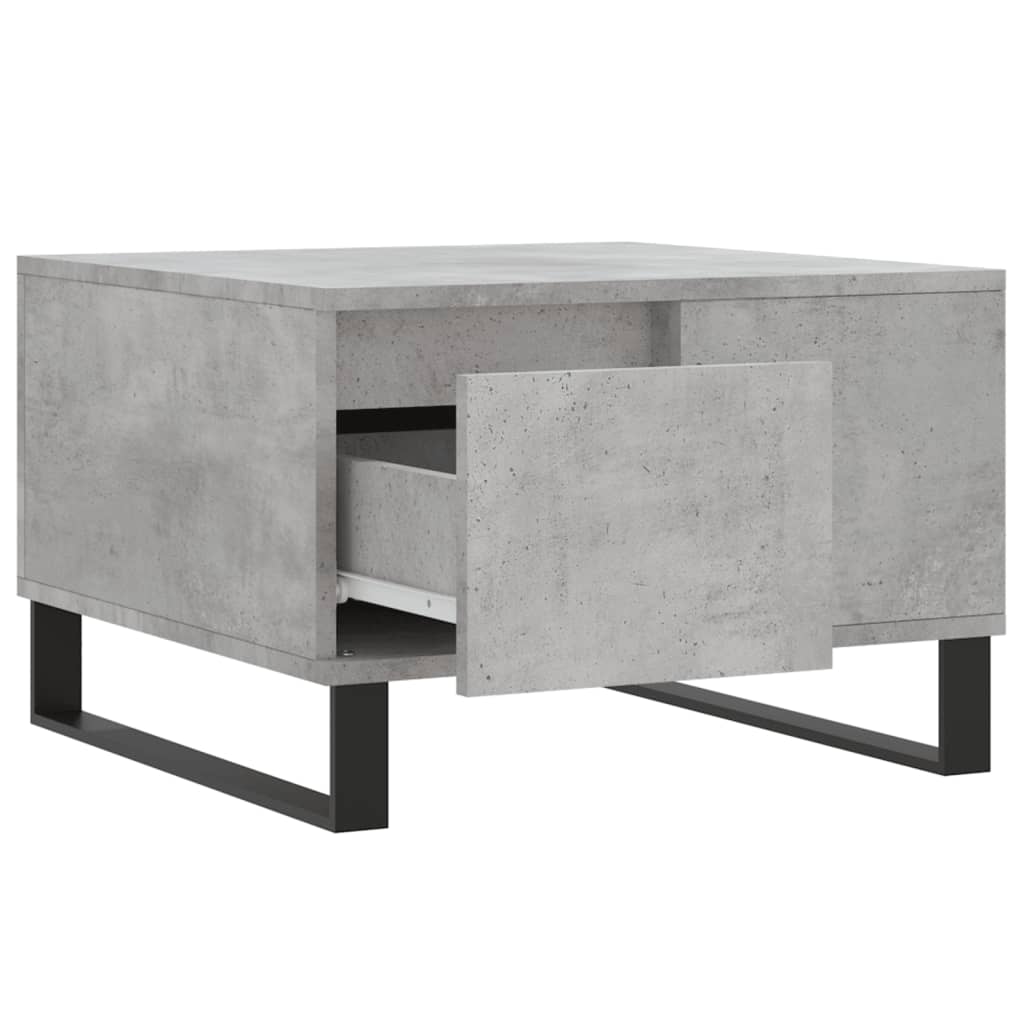 Tavolino Salotto Grigio Cemento 55x55x36,5 cm Legno Multistrato - homemem39