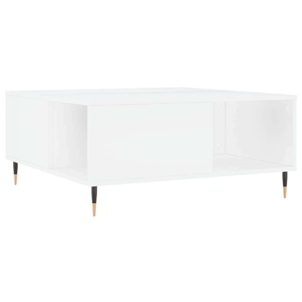 Tavolino da Salotto Bianco 80x80x36,5 cm in Legno Multistrato - homemem39