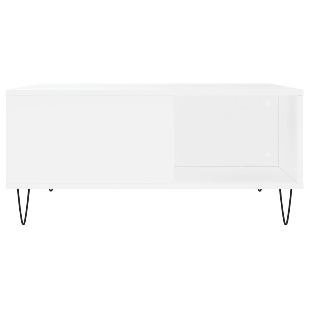 Tavolino da Salotto Bianco 80x80x36,5 cm in Legno Multistrato - homemem39