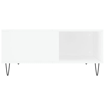 Tavolino da Salotto Bianco 80x80x36,5 cm in Legno Multistrato - homemem39