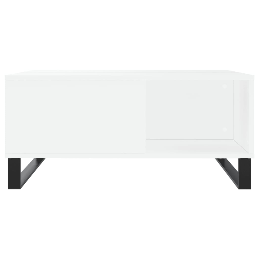 Tavolino da Salotto Bianco 80x80x36,5 cm in Legno Multistrato - homemem39