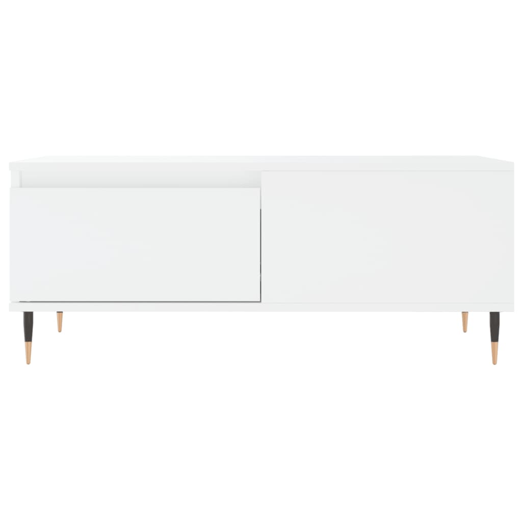 Tavolino da Salotto Bianco 90x50x36,5 cm in Legno Multistrato - homemem39