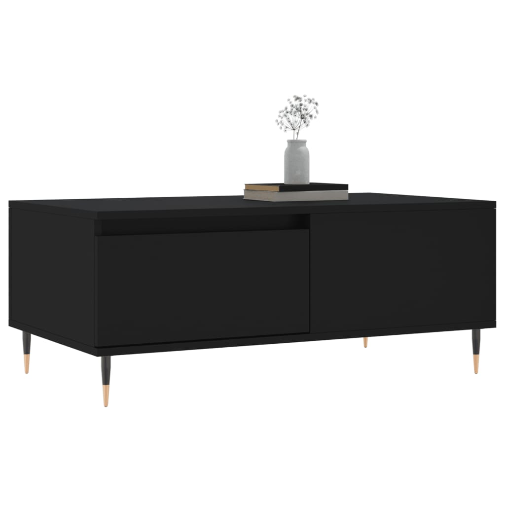 Tavolino da Salotto Nero 90x50x36,5 cm in Legno Multistrato - homemem39