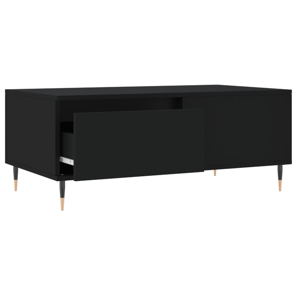 Tavolino da Salotto Nero 90x50x36,5 cm in Legno Multistrato - homemem39