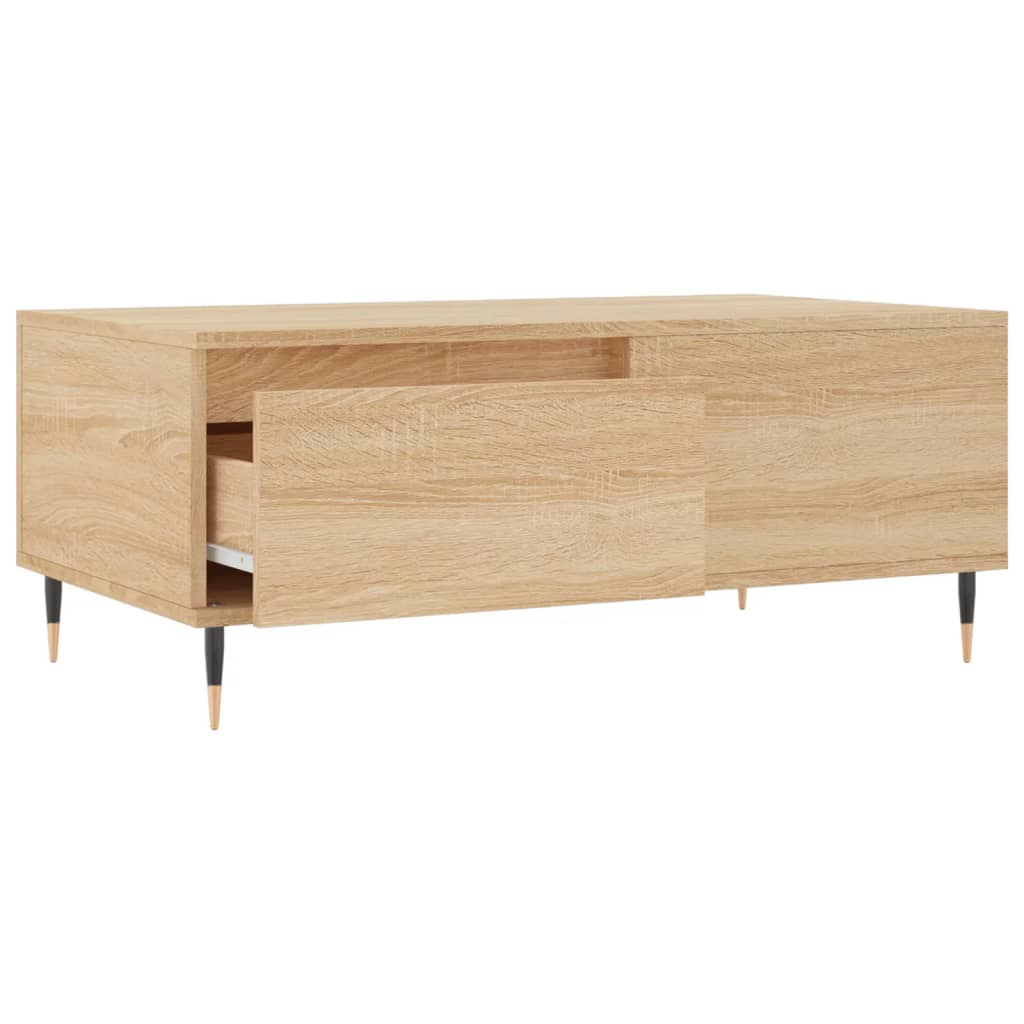 Tavolino Salotto Rovere Sonoma 90x50x36,5 cm Legno Multistrato - homemem39