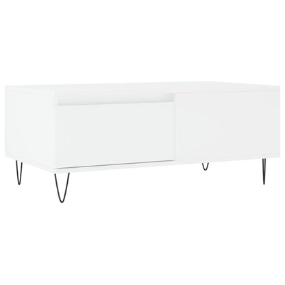 Tavolino da Salotto Bianco 90x50x36,5 cm in Legno Multistrato - homemem39