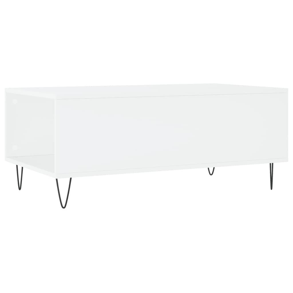 Tavolino da Salotto Bianco 90x50x36,5 cm in Legno Multistrato - homemem39