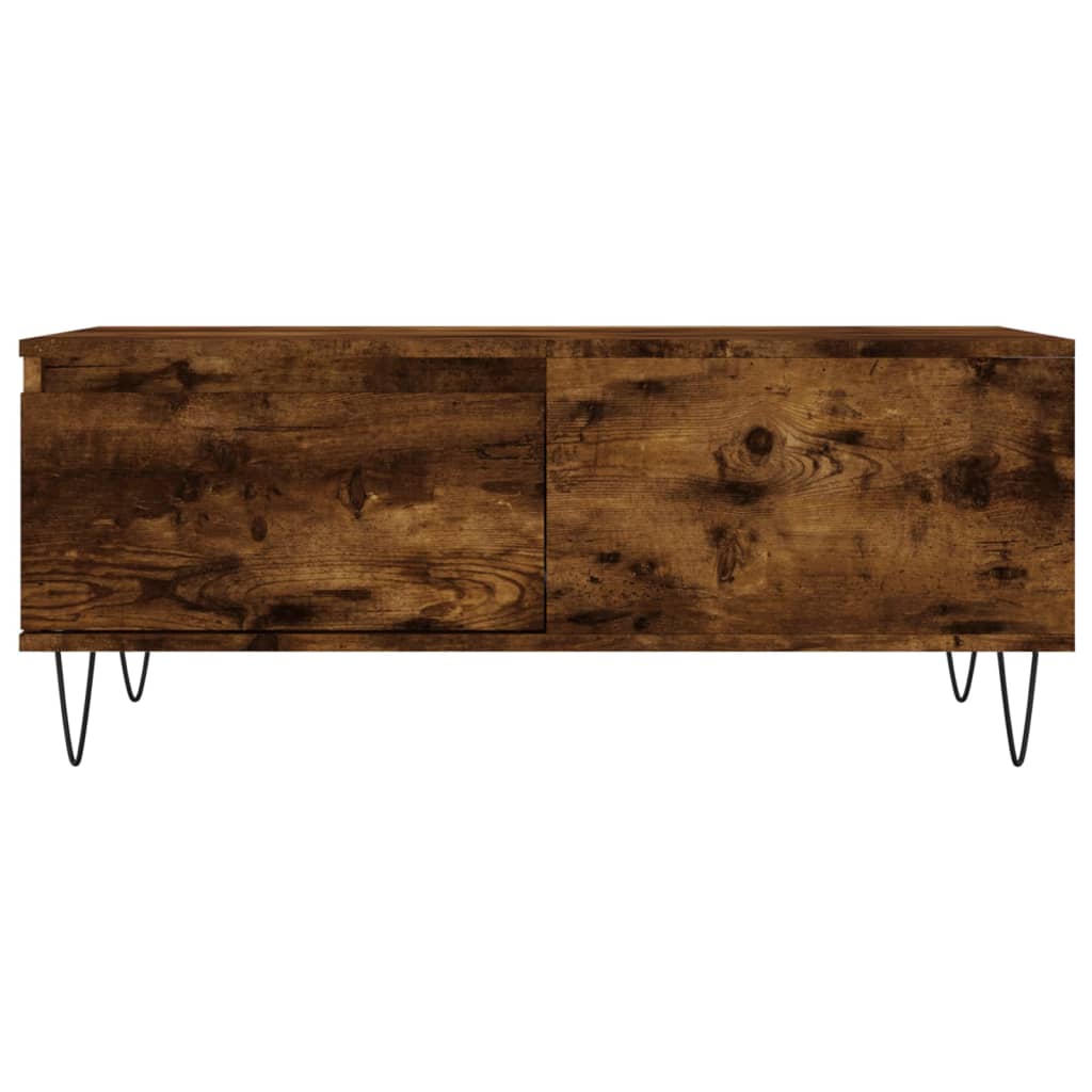Tavolino da Salotto Rovere Fumo 90x50x36,5 cm Legno Multistrato - homemem39