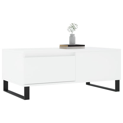 Tavolino da Salotto Bianco 90x50x36,5 cm in Legno Multistrato - homemem39