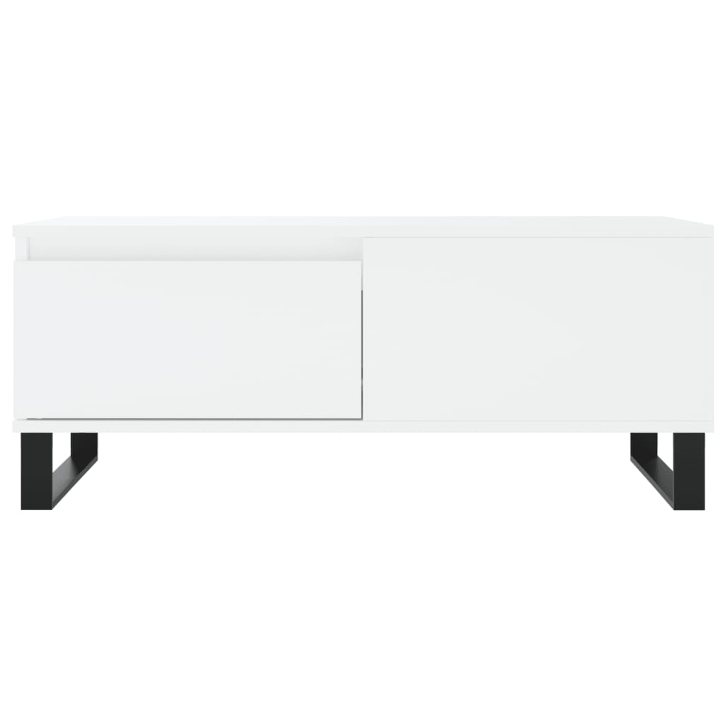 Tavolino da Salotto Bianco 90x50x36,5 cm in Legno Multistrato - homemem39