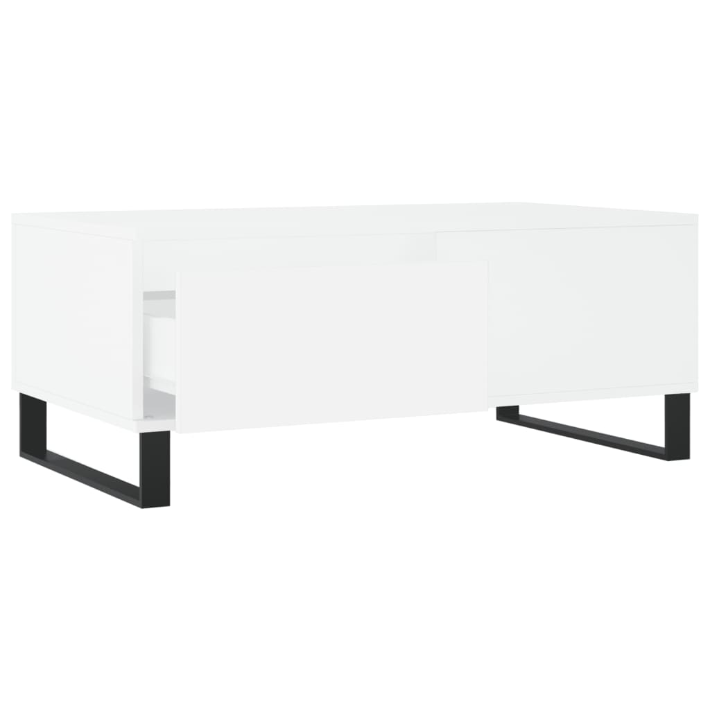 Tavolino da Salotto Bianco 90x50x36,5 cm in Legno Multistrato - homemem39