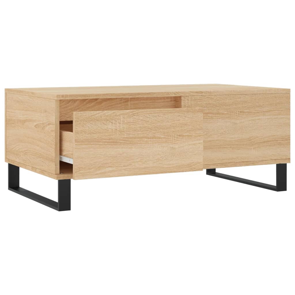 Tavolino Salotto Rovere Sonoma 90x50x36,5 cm Legno Multistrato - homemem39