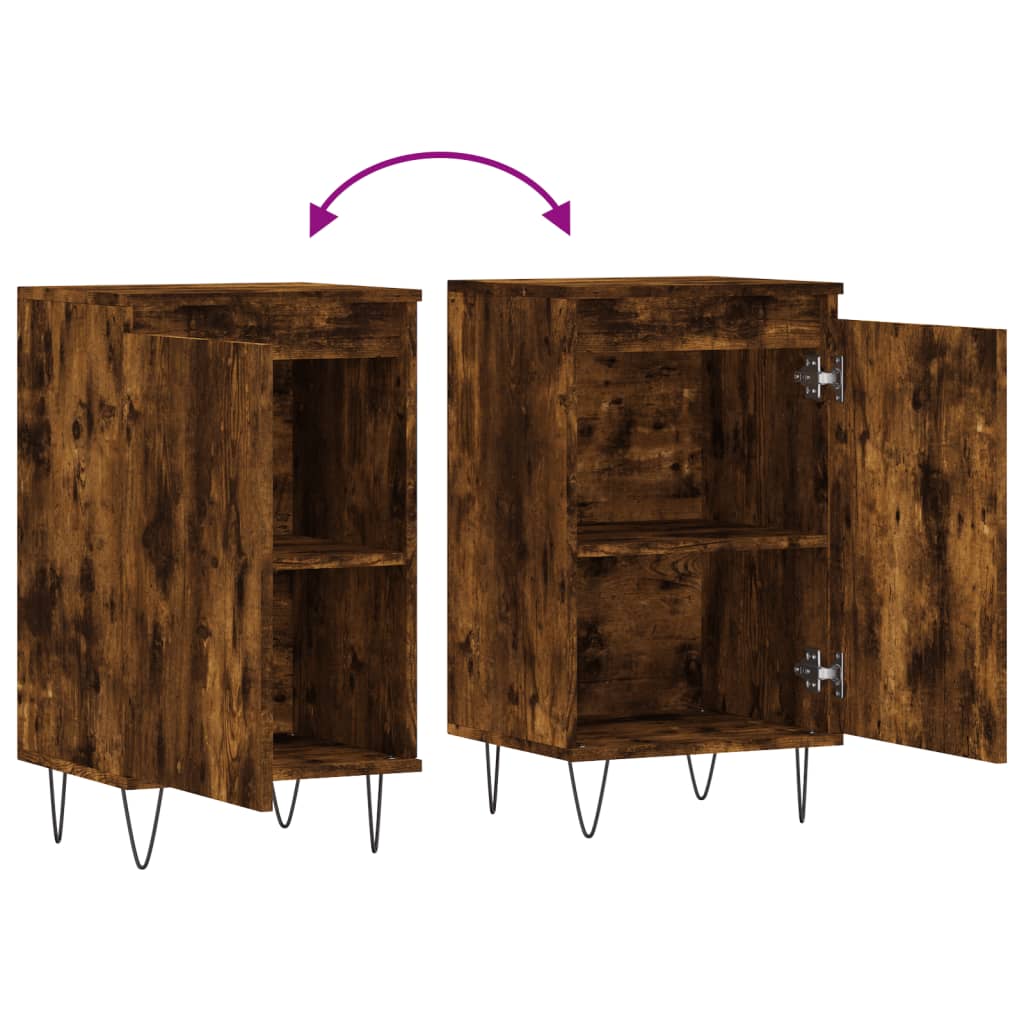 Credenza Rovere Fumo 40x35x70 cm in Legno Multistrato - homemem39