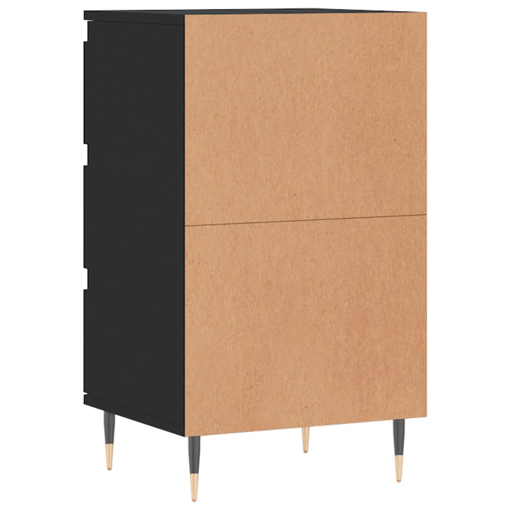 Credenza Nera 40x35x70 cm in Legno Multistrato - homemem39